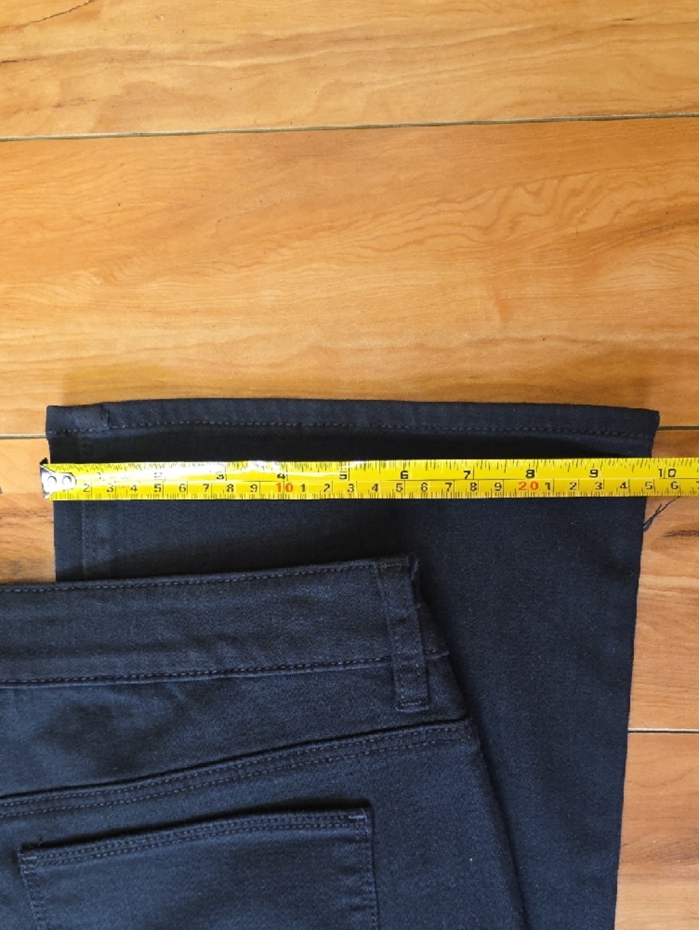 Chico's Platinum Barely Boot Black Stretch Denim 32” Ins Size 3.5 (18) NEW - Picture 8 of 14